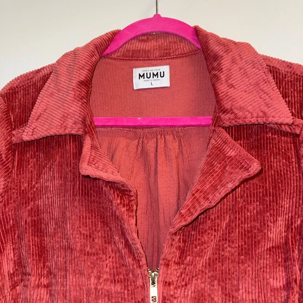 Show Me Your MuMu Red Corduroy dress - Picture 11 of 14